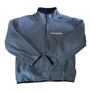 Vintage Chaps Ralph Lauren quarter zip pullover fleece large gray 90s outdoors